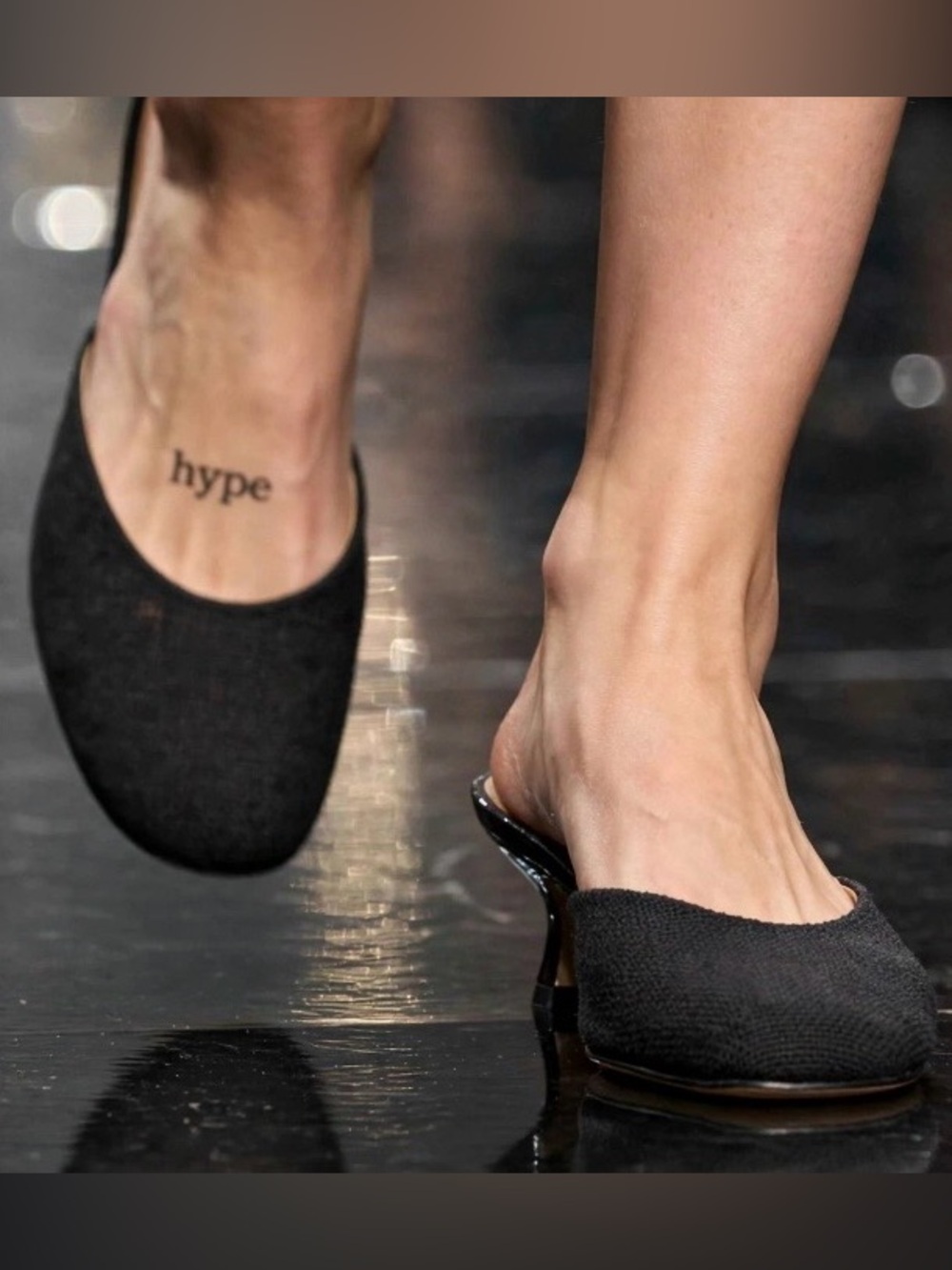 hype Black Creplin Kitten Mules Y2K Women's Made in Spain Sz. 7